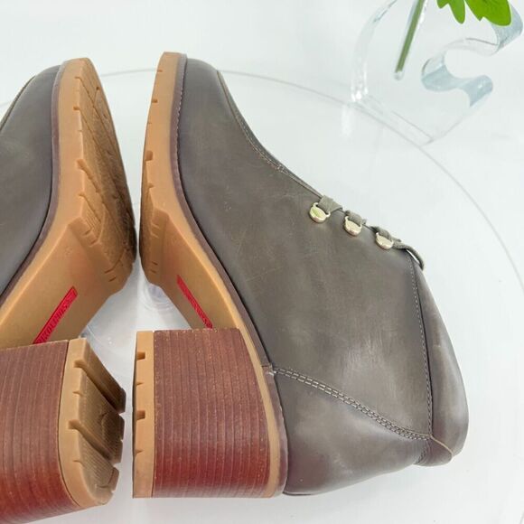Pikolinos Llanes Wallabee Cut Boot Women's Size 42 11 Olive Leather Block Heel - Picture 10 of 16